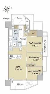 シティハウス植田【11階】の間取り