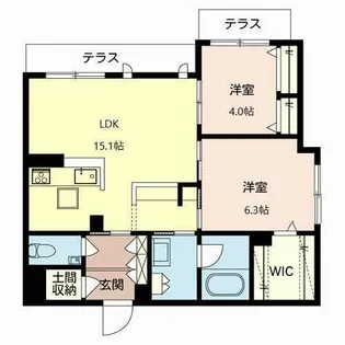 SUPREME【0105号室】の間取り