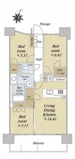 パークホームズ一社【2階】の間取り