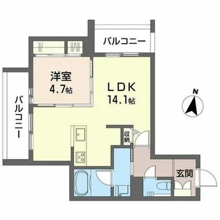 The Terrace 西宮北口【0303号室】の間取り