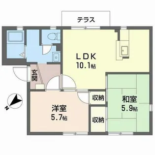 ロイヤルグレイス【0102号室】の間取り