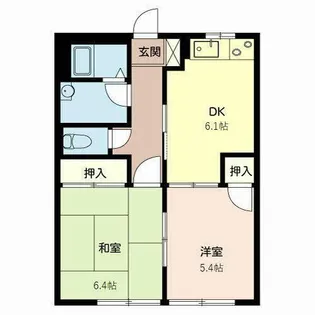 プレミール小倉【0102号室】の間取り