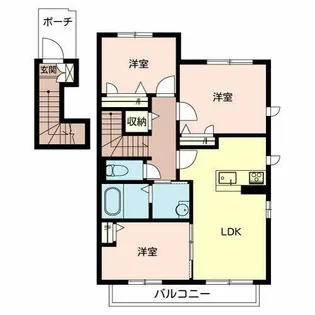 コンフォート上野【0201号室】の間取り