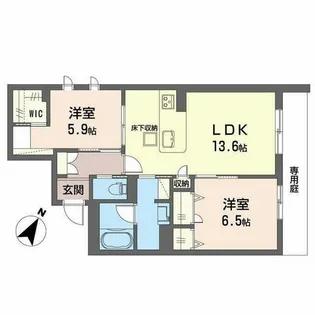 シャーメゾン レビリオ【0101号室】の間取り