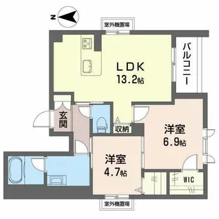カルハート 西大路御池【2階】の間取り