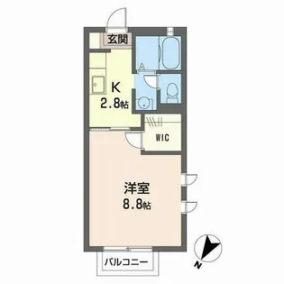 プロミネンス藤森【0105号室】の間取り