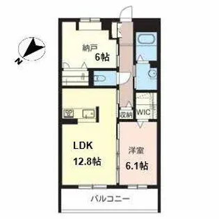 クレール 大領【0203号室】の間取り