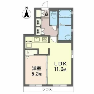 シャーメゾン 住吉公園【0101号室】の間取り