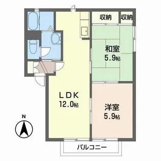 グランデール C棟【2階】の間取り
