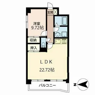 グランドール大池【0312号室】の間取り