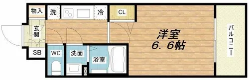 レシオス大阪城北詰【8階】の間取り