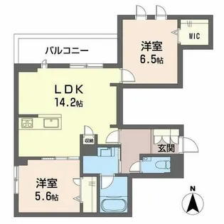 シャーメゾンガーデンズ 福【0205号室】の間取り