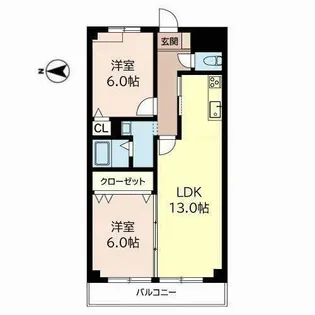 ボナール伊丹【0308号室】の間取り