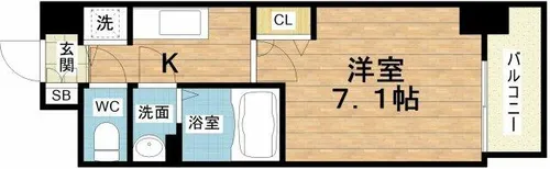 クレストタップ京橋【10階】の間取り