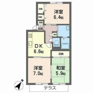 3DKの間取り画像