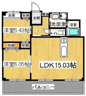 カルーシェ駅南【6階】の間取り