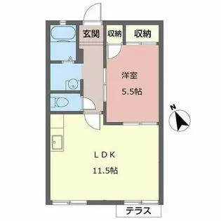 ジョイハウス【0106号室】の間取り