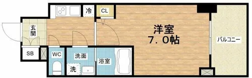 S-RESIDENCE福島Alovita【4階】の間取り