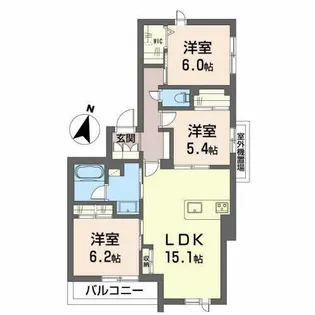 マー アズール【0302号室】の間取り