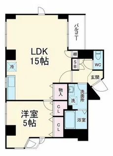 グランドシーズ天満橋【10階】の間取り