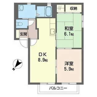シャーメゾン 堅田【C102号室】の間取り