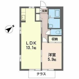 リズムホープ【0101号室】の間取り