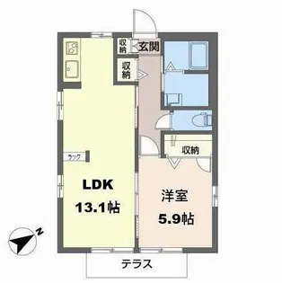 リズムホープ【0101号室】の間取り