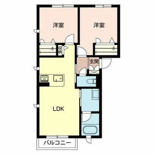 シャーメゾン リアンジュ【0201号室】の間取り