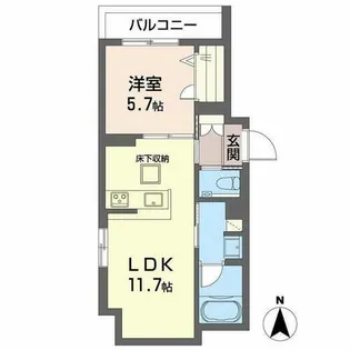 Avenir旭ヶ丘【1階】の間取り