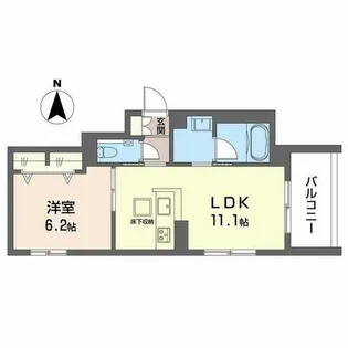 Avenir旭ヶ丘【0102号室】の間取り