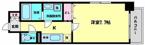 エスリード北浜EAST【3階】の間取り