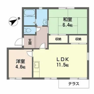 ル・アーブル【A101号室】の間取り