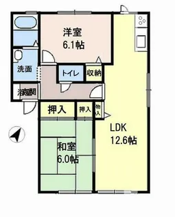 サンメゾン さつき【1階】の間取り