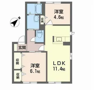 エスポワール【1階】の間取り