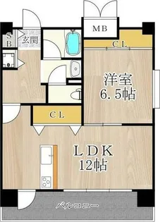 CITY SPIRE桜川Ⅰ【7階】の間取り