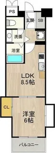 CITY SPIRE桜川Ⅱ【4階】の間取り