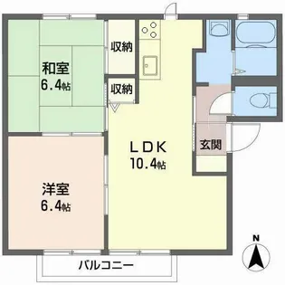 カーサ アゼリア【A201号室】の間取り
