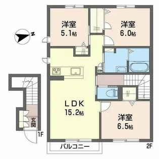 シャーメゾン チーロ【0201号室】の間取り
