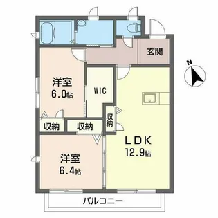 和歌浦ガーデンテラス【0206号室】の間取り