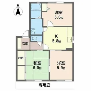 フォーレス塩屋【0101号室】の間取り