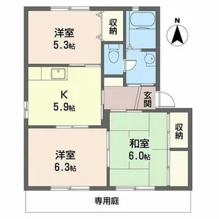 シャーメゾン志保【B102号室】の間取り