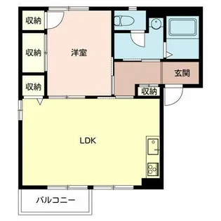 コーポ オルレアン【A201号室】の間取り