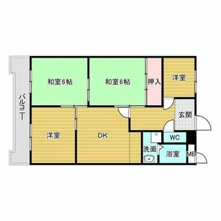 エクセレントトーシン東豊中【3階】の間取り