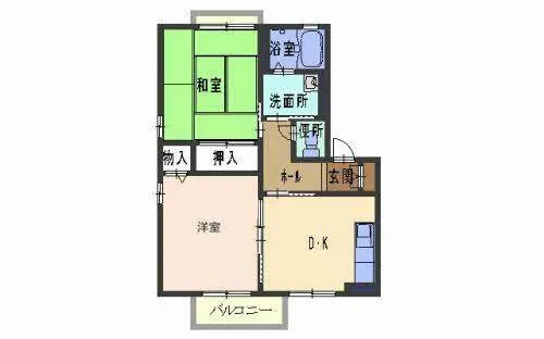 コーポメイグリーン【0201号室】の間取り