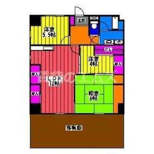 グランピア博多東【1階】の間取り