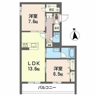 グランドゥール中小阪【0202号室】の間取り