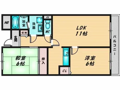 メゾンパルフェート【5階】の間取り