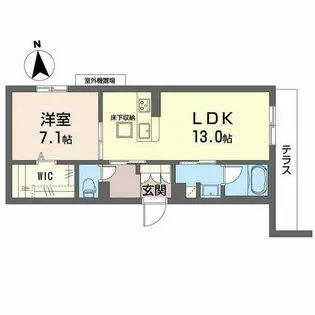 グランドゥール中小阪【0103号室】の間取り