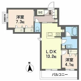 ブライラント【0303号室】の間取り