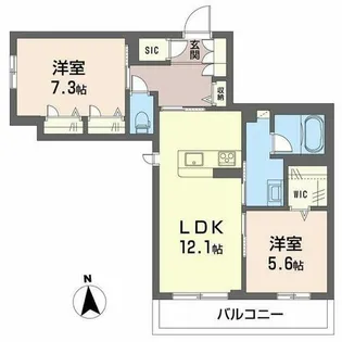 ブライラント【0205号室】の間取り